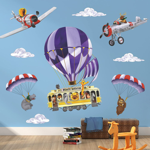 RW-9155 Giant Hot Air Balloon Wall Decals Jungle Animals Travelling Wall Stickers DIY Removable Airplane Wildlife Adventure Tour Bus Cloud Decor for Kids Teens Bedroom Living Room Nursery Decoration RW-9155 Giant Hot Air Balloon Wall Decals Jungle Animals Travelling Wall Stickers DIY Removable Airplane Wildlife Adventure Tour Bus Cloud Decor for Kids Teens Bedroom Living Room Nursery Decoration