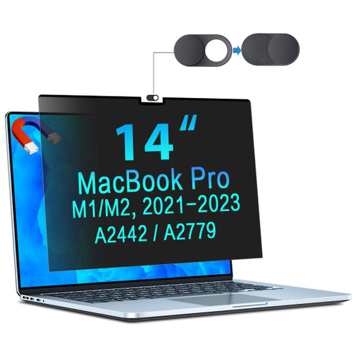 Stary Privacy Screen MacBook Pro 14 Inch 2021-2023(A2442/A2779,M1/M2),Magnetic Anti Glare Blue Light Filter MacBook Pro 14 Inch Privacy Screen Protector for Mac 14.2 In-Bubble Free/Matte&Glossy Design