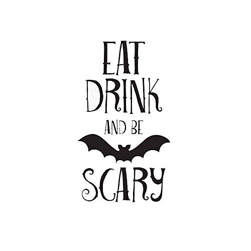 Lovfa 3D Happy Halloween Decorations Wall Decor DIY Wall Sticker Decal Spider Bat Removable Home Decoration Art Mural Wallpaper (Design 7) (design1)