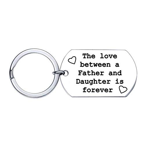 XGAKWD Father's Day Birthday Christmas Key Chain Gifts for Dad Papa from Daughter, Father Stepdad Keychain Gift(Father Daughter)
