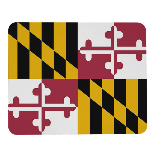 Wozukia Flag of Maryland Mouse Pad White Yellow Black Red Mouse Mat Non-Slip Rubber Gaming Mousepad Rectangle Mouse Pads for Computers Laptop 9.5x7.9 Inch