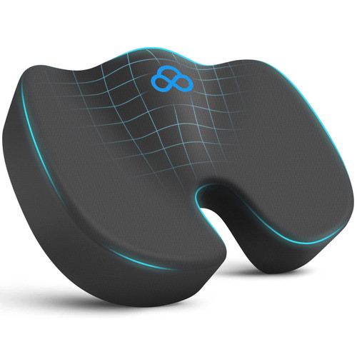TushGuard Seat Cushion for Office Chair Memory Foam Non-Slip Desk Chair Cushion Back, Coccyx, Sciatica, Tailbone Pain Relief Butt Pillow for Office Chair, Car, Wheelchair, Blue Foam, Grey TushGuard Seat Cushion for Office Chair Memory Foam Non-Slip Desk Chair Cushion Back, Coccyx, Sciatica, Tailbone Pain Relief Butt Pillow for Office Chair, Car, Wheelchair, Blue Foam, Grey