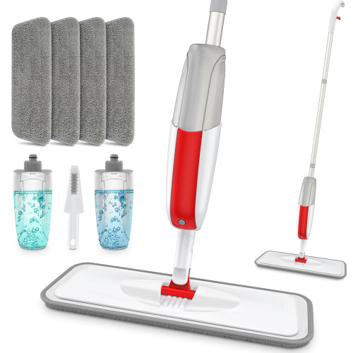 Microfiber Spray Mop for Hardwood Floor Cleaning - MANGOTIME Floor Mop Dry Wet Dust Mop with 2 Refillable Bottle 4 Washable Reusable Mop Pads, Flat Kitchen Mop for Wood Hardwood Tile Vinyl Laminate Microfiber Spray Mop for Hardwood Floor Cleaning - MANGOTIME Floor Mop Dry Wet Dust Mop with 2 Refillable Bottle 4 Washable Reusable Mop Pads, Flat Kitchen Mop for Wood Hardwood Tile Vinyl Laminate