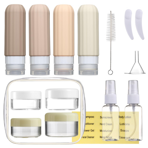 Mrsdry 16 Pack Travel Bottles Set for Toiletries, Leakproof Travel Containers for Toiletries TSA Approved Silicone Travel Accessories Squeezable Refillable 3oz for Shampoo Conditioner Lotion Mrsdry 16 Pack Travel Bottles Set for Toiletries, Leakproof Travel Containers for Toiletries TSA Approved Silicone Travel Accessories Squeezable Refillable 3oz for Shampoo Conditioner Lotion