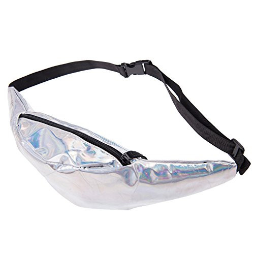 Fanny Pack Rave Festival Metallic Holographic Bum Bag Waist Pouch (Silver02) Fanny Pack Rave Festival Metallic Holographic Bum Bag Waist Pouch (Silver02)