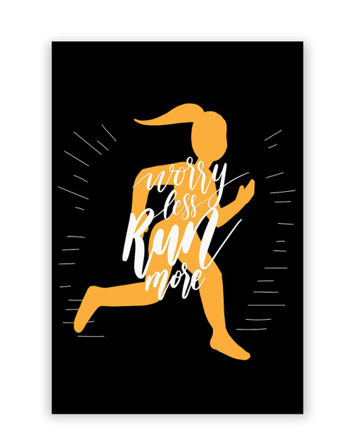 Home Of Merch Workout Gym Motivation Poster Worry Loss Run More Gym Poster 16X24 Inches Perfect for Gym Instructor's