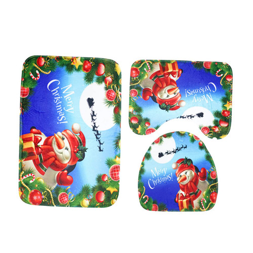 Bathroom Rug 3pcs Toilet Mat Set Bathroom Rug Bathroom Rug Set Bath Mat Carpet Toilet Cover Toilet Mat Bath Mat