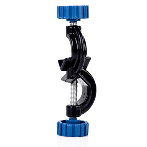 Ochoos 1pc Lab Stand Double Top Wire Clamps Holder Metal Grip Supports Right Angle Clip Chemistry Laboratory Clamp Supplies
