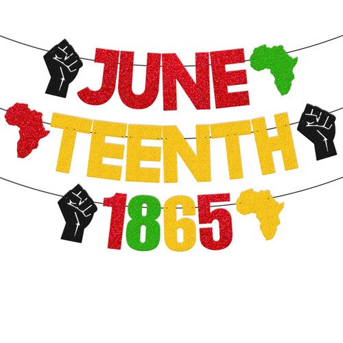 Juneteenth 1865 Banner Happy Juneteenth Black History Pride Independence Day Festival Party Decoration for Afro Africa American Celebrate June 19th Freedom Day Patriotic Party Supplies Juneteenth 1865 Banner Happy Juneteenth Black History Pride Independence Day Festival Party Decoration for Afro Africa American Celebrate June 19th Freedom Day Patriotic Party Supplies