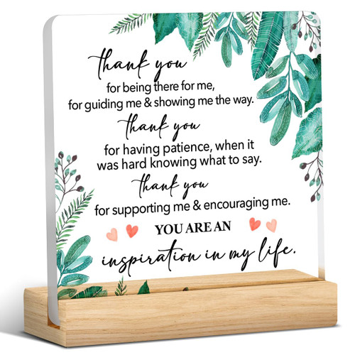 Thank You Gifts for Teacher Boss Coworker Thank You for Being There for Me Clear Desk Decorative Sign Acrylic Plaque With Wooden Stand 4x4 Inch Appreciation Gift Sign Home Office Desk Decor Thank You Gifts for Teacher Boss Coworker Thank You for Being There for Me Clear Desk Decorative Sign Acrylic Plaque With Wooden Stand 4x4 Inch Appreciation Gift Sign Home Office Desk Decor