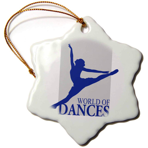 3dRose World of Dances with Grand Jete Ballerina in Blue and Grey - Ornaments (orn-219676-1) 3dRose World of Dances with Grand Jete Ballerina in Blue and Grey - Ornaments (orn-219676-1)