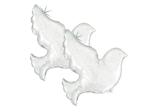 Set of 2 Dove Jumbo 34" Foil Party Balloons