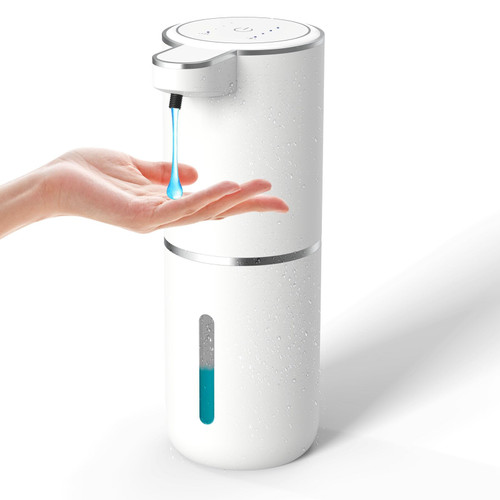 Automatic Liquid Soap Dispenser,Touchless Hand Soap Dispenser 13oz/380ml USB Rechargeabled Dispenser Electric,Wall Mounted 4 Levels Adjustable Soap Dispenser Pump for Bathroom Kitchen Dish Soap