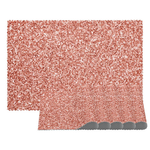 Placemats Dining Table Place Mats Cloth Placemats Kitchen Table Mats Indoor Outdoor Placemat, Modern Art Pink Pattern