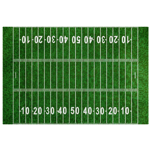 Placemats Dining Table Place Mats Cloth Placemats Kitchen Table Mats Indoor Outdoor Placemat, American Football Field Green Sports