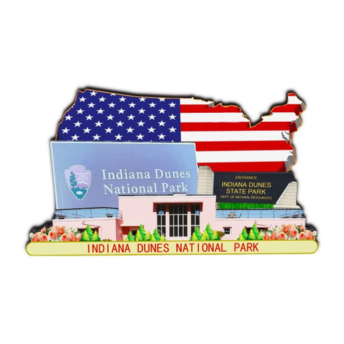 Indiana Dunes National Park USA Fridge Magnet 3D Classic Wooden Refrigerator Magnets Landmark Handmade Craft Travel Souvenir Gift Collection Decoration -305 Indiana Dunes National Park USA Fridge Magnet 3D Classic Wooden Refrigerator Magnets Landmark Handmade Craft Travel Souvenir Gift Collection Decoration -305