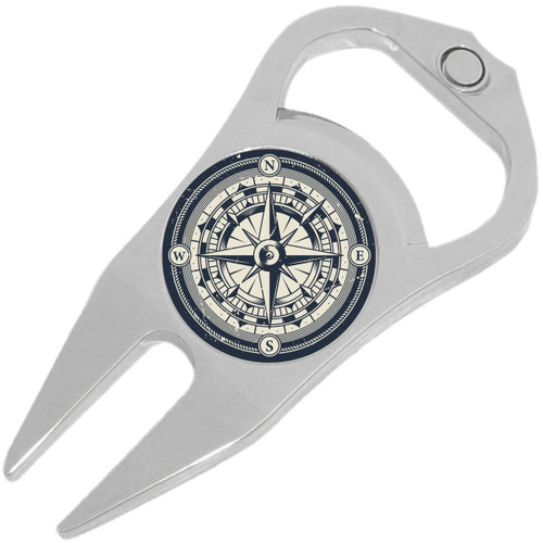 NewCharms Vintage Compass Face Golf Ball Marker Divot Repair Tool Bottle Opener