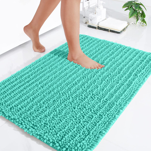 Arotive Luxury Chenille Bathroom Rug Mat, Extra Soft Thick Absorbent Shaggy Bath Rugs, Non-Slip Machine Wash Dry Plush Bath Mat for Bathroom, Shower, and Tub (24"x16", Teal) Arotive Luxury Chenille Bathroom Rug Mat, Extra Soft Thick Absorbent Shaggy Bath Rugs, Non-Slip Machine Wash Dry Plush Bath Mat for Bathroom, Shower, and Tub (24"x16", Teal)
