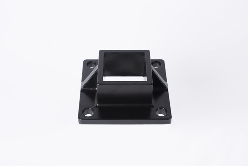 Floor Mount Post Plange for 2" Square Fence Post and Deck Railing, Heavy Duty, Aluminum,Black Floor Mount Post Plange for 2" Square Fence Post and Deck Railing, Heavy Duty, Aluminum,Black