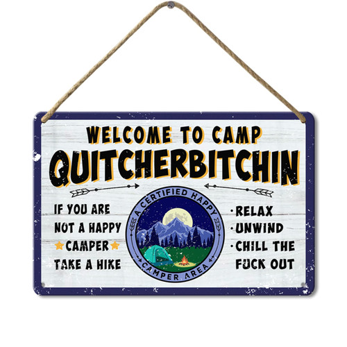 Welcome To Camp Quitcherbitchin Sign Camper Decor Camping Hanging Signs Rv Accessories For Inside Decorations Funny Travel Trailers Happy Gifts Wall Decor Gifts Welcome To Camp Quitcherbitchin Sign Camper Decor Camping Hanging Signs Rv Accessories For Inside Decorations Funny Travel Trailers Happy Gifts Wall Decor Gifts