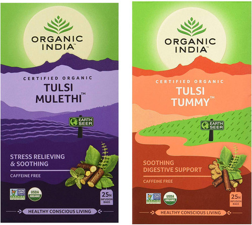 Tulsi Mulethi 25 Infusion Tea Bags + Tulsi Tummy Tea, 25 Tea Bags Fat to Fit Tulsi Mulethi 25 Infusion Tea Bags + Tulsi Tummy Tea, 25 Tea Bags Fat to Fit