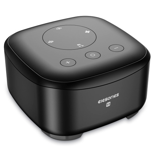 Sound Machine , White Noise Machine with 24 Non Looping Natural Sounds and Memory Function 32 Levels of Volume and 3 Timer Powered by AC or USB and Sleep Sound Timer Therapy for Baby Kids Adults