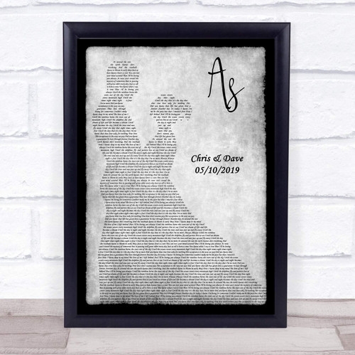 As Grey Man Lady Dancing Song Lyric Grey Couple Dancing Poster Art Print