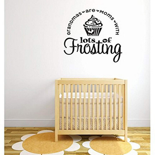 Design with Vinyl RE 3 C 2360 Grandmas are Moms with Lots of Frosting Image Quote Vinyl Wall Decal Sticker, 20 x 40", Black Design with Vinyl RE 3 C 2360 Grandmas are Moms with Lots of Frosting Image Quote Vinyl Wall Decal Sticker, 20 x 40", Black