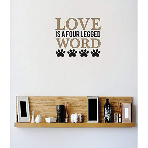 Design with Vinyl RE 4 C 2317 Love is A Four Legged Word Animal Paw Image Quote Vinyl Wall Decal Sticker, 30 x 30" Design with Vinyl RE 4 C 2317 Love is A Four Legged Word Animal Paw Image Quote Vinyl Wall Decal Sticker, 30 x 30"