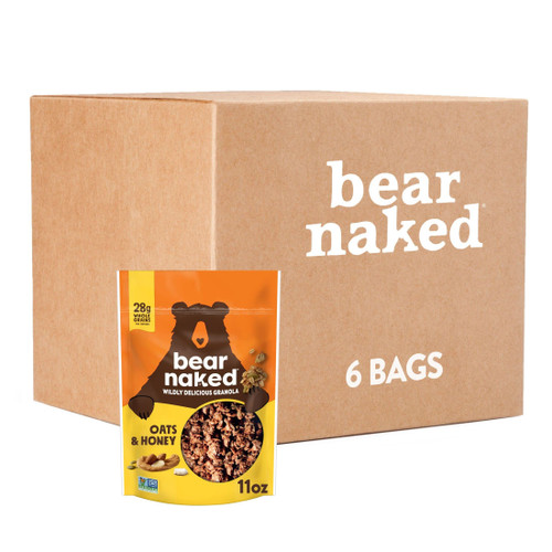 Bear Naked Granola Cereal, Whole Grain Granola, Breakfast Snacks, Oats and Honey (6 Bags)