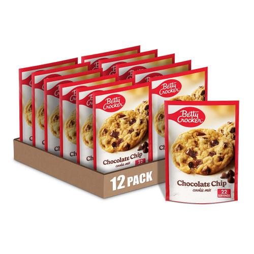 Betty Crocker Ready to Bake Chocolate Chip Cookie Mix, 17.5 oz. (Pack of 12)