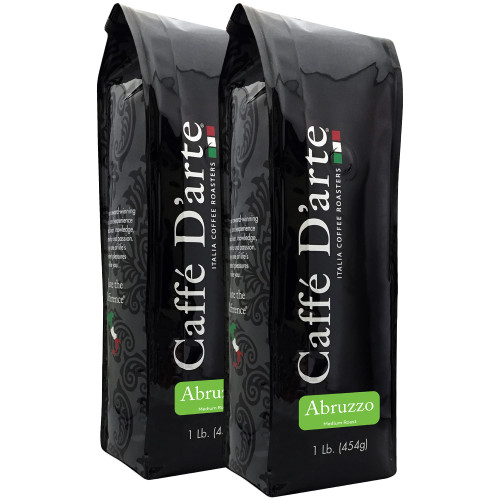 Caffe D'arte Abruzzo Ground Coffee, 1 Pound, Pack of 2