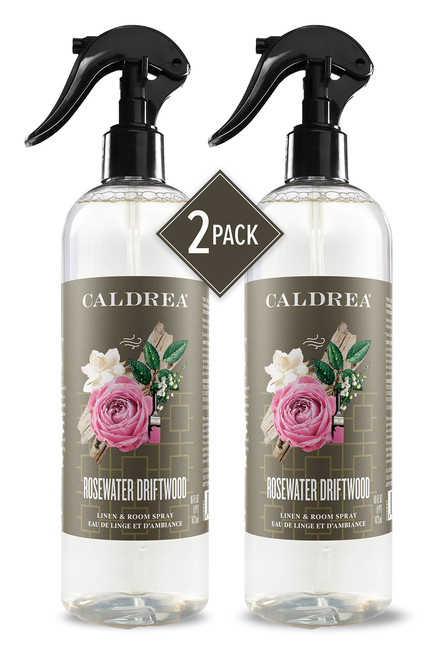 Caldrea Linen and Room Spray Air Freshener, Made with Essential Oils, Plant-Derived and Other Thoughtfully Chosen Ingredients, Rosewater Driftwood, 16 Oz (Pack of 2) Caldrea Linen and Room Spray Air Freshener, Made with Essential Oils, Plant-Derived and Other Thoughtfully Chosen Ingredients, Rosewater Driftwood, 16 Oz (Pack of 2)