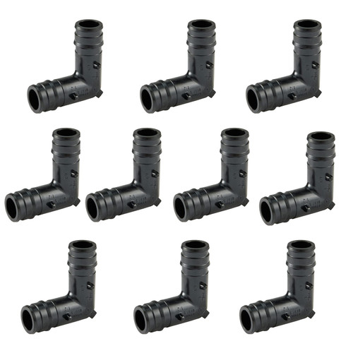 GUOFIS 3/4" Poly PEX A Expansion Fitting,10 Pack 90 Degree Elbow PPSU PEX F1960 Fittings,3/4Inch Pex Plastic Elbow Fitting for Pex-A Pipe Connection