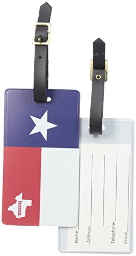 Graphics & More Texas Tx Home State Luggage Suitcase Id Tags-Flag, White