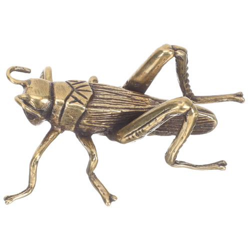 Toyvian Desk Decorations Brass Cricket Retro Style Cricket Ornament Locust Figurines Cricket Figurine Statue Animal Cricket Statue for Feng Shui Brass Cricket Statue Desk Decor Vintage Decor