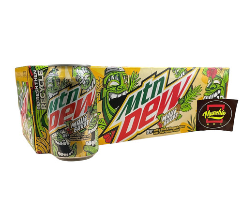 Mtn Dew Maui Burst Pineapple - Munchie Box Reserve (Regular, Pack of (12) 12 Oz Cans)