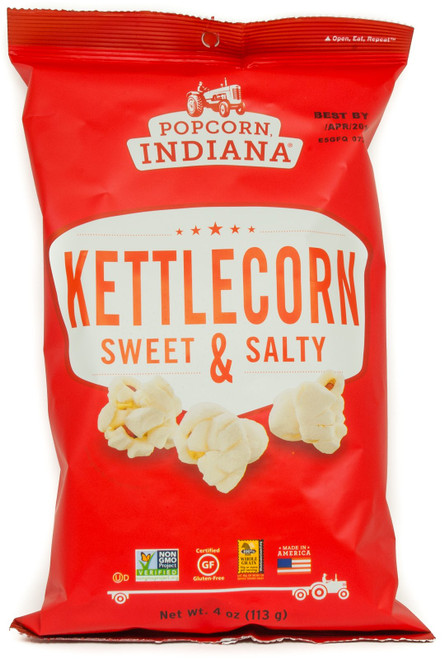 Popcorn Indiana Kettlecorn Sweet and Salty, 4 Oz (Pack of 2)