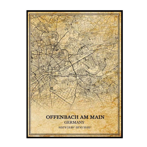 TANOKCRS Offenbach am Main Germany Vintage Map Poster Artwork Wall Art City Road Map Print Travel Souvenir Gift Home Decor Unframed TANOKCRS Offenbach am Main Germany Vintage Map Poster Artwork Wall Art City Road Map Print Travel Souvenir Gift Home Decor Unframed