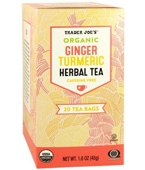 Trader Joe's Organic Ginger Turmeric Herbal Tea 20 tea bags (Pack of 3) Trader Joe's Organic Ginger Turmeric Herbal Tea 20 tea bags (Pack of 3)