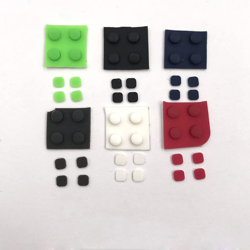 Upper LCD Screws Hole Cover For New 3DS XL LL Console Front Back Screw Rubber Feet Cover Replacement (Red)