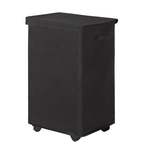 WOWLIVE 90L Large Laundry Hamper with Lid and Wheels Rolling Collapsible Laundry Basket Handle Foldable Tall Dirty Clothes Hamper Dorm Room Storage for Bedroom Bathroom, Black WOWLIVE 90L Large Laundry Hamper with Lid and Wheels Rolling Collapsible Laundry Basket Handle Foldable Tall Dirty Clothes Hamper Dorm Room Storage for Bedroom Bathroom, Black