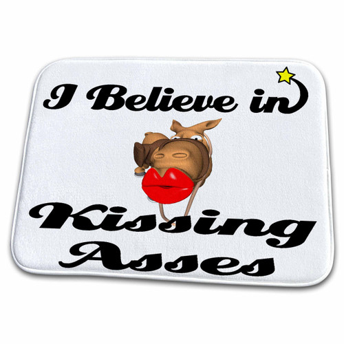 3dRose I Believe in Kissing Asses - Bathroom Bath Rug Mats (rug-105221-1)