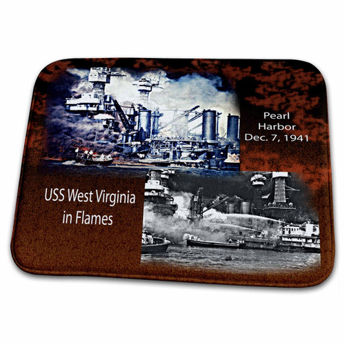 3dRose Pearl Harbor Dec. 7, 1941 - USS West Virginia Up in... - Bathroom Bath Rug Mats (rug-107067-1) 3dRose Pearl Harbor Dec. 7, 1941 - USS West Virginia Up in... - Bathroom Bath Rug Mats (rug-107067-1)