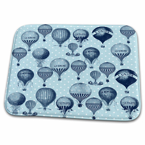3dRose PS Vintage - Hot Air Balloons Blue Polka Dots Vintage - Bathroom Bath Rug Mats (rug-110286-1) 3dRose PS Vintage - Hot Air Balloons Blue Polka Dots Vintage - Bathroom Bath Rug Mats (rug-110286-1)