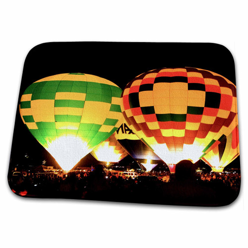 3dRose Hot Air Balloons Glowing at Night - Bathroom Bath Rug Mats (rug-119894-1)