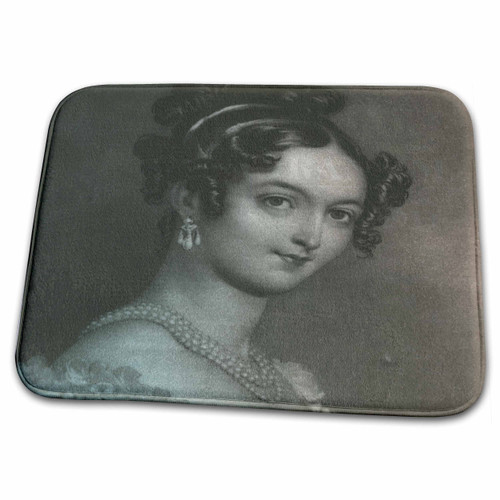 3dRose PS Vintage - Vintage Lady Antique Art - Bathroom Bath Rug Mats (rug-123364-1)