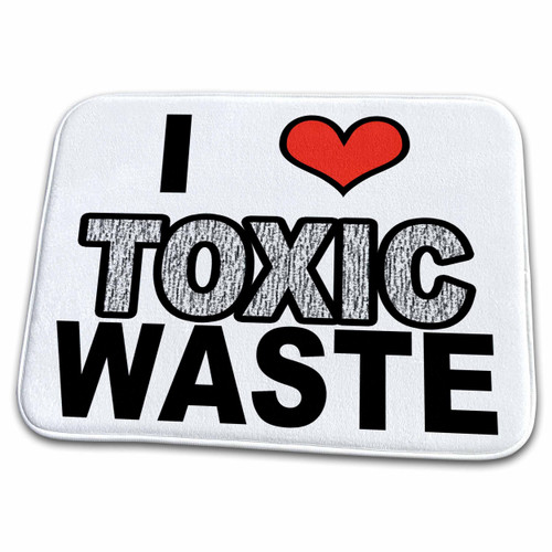 3dRose EvaDane - Funny Quotes - I Love Toxic Waste - Bathroom Bath Rug Mats (rug-149785-1)