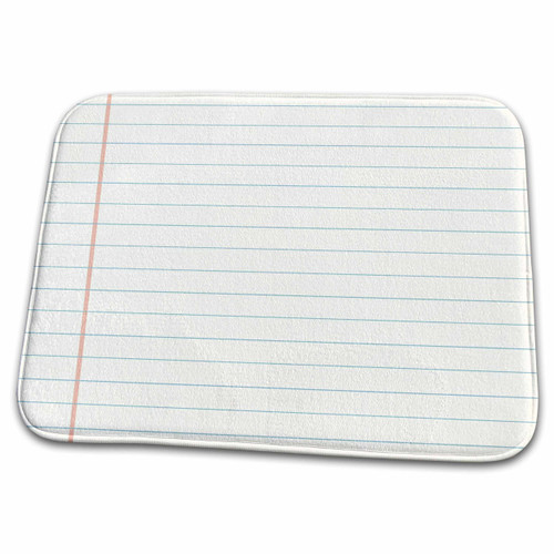 3dRose PS Creations - White Notebook Paper Art - Bathroom Bath Rug Mats (rug-162269-1)