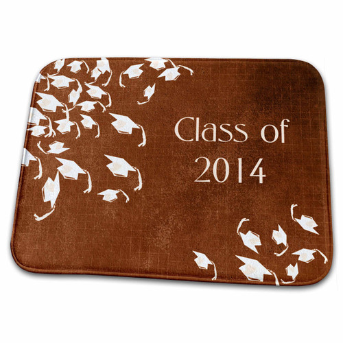 3dRose Graduation White Caps in The Air, Orange - Bathroom Bath Rug Mats (rug-172636-1) 3dRose Graduation White Caps in The Air, Orange - Bathroom Bath Rug Mats (rug-172636-1)